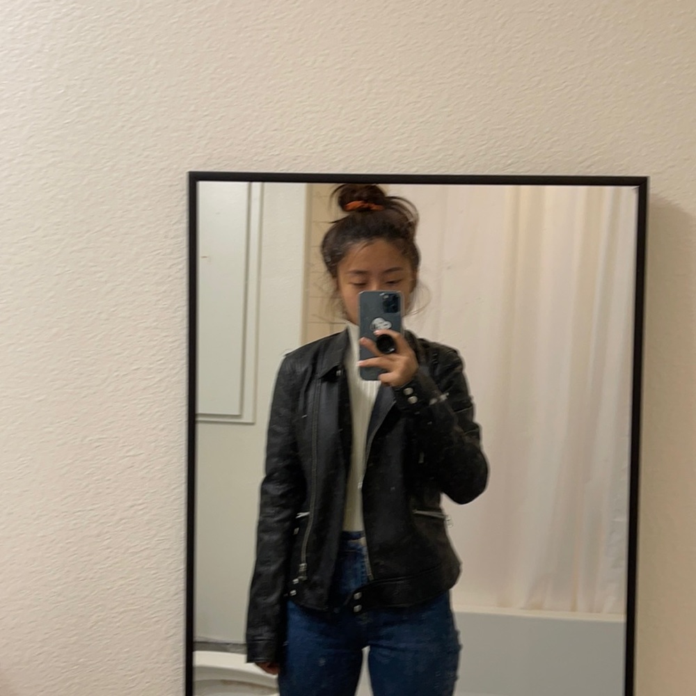 Zara PU leather jacket